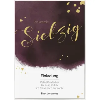 70. Geburtstag Einladungskarten Rot online gestalten und bestellen - Goldene Feier | Wunderkarten.de