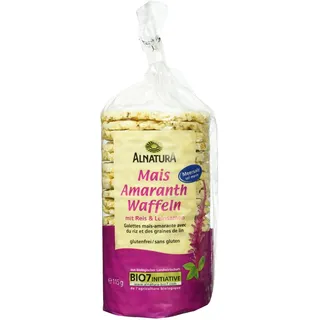 Alnatura Bio Mais-Reis-Waffeln mit Amaranth und Leinsamen, 115g