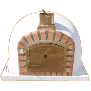 Impexfire Holzbefeuerter Pizzaofen Lissabon, Steinbackofen, Holzbackofen 100cm inkl. Kamin und Regenhut