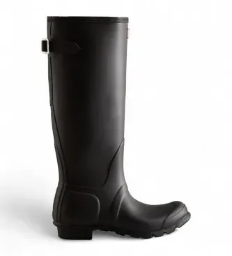 Hunter für Damen. WFT1001RMA Orig Back Verstellbare Stiefel schwarz (39), Wohnung, Keine, Lässig