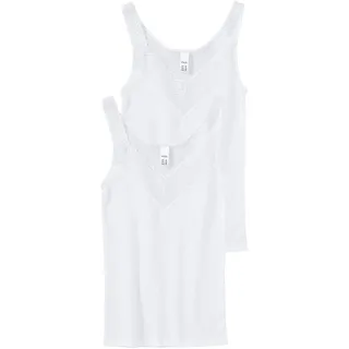 Achselhemd SPEIDEL "Natalie", Damen, Gr. 44, 2, N-Gr, weiß, Feinripp, Obermaterial: 100% Baumwolle, unifarben, bequem, tiefer V-Ausschnitt, Unterhemden, Baumwolle, eng, bequem, V-Ausschnitt, feminin, vielseitig