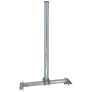 PremiumX SOLID X85-48 Teleskop Dachsparrenhalter 85cm Mast 48mm galvanisch verzinkt SAT Dach Halterung Kabeldurchführung