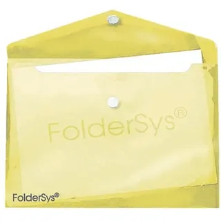 FolderSys Dokumententasche, DIN A4 quer, Klettverschluss, PP, gelb,