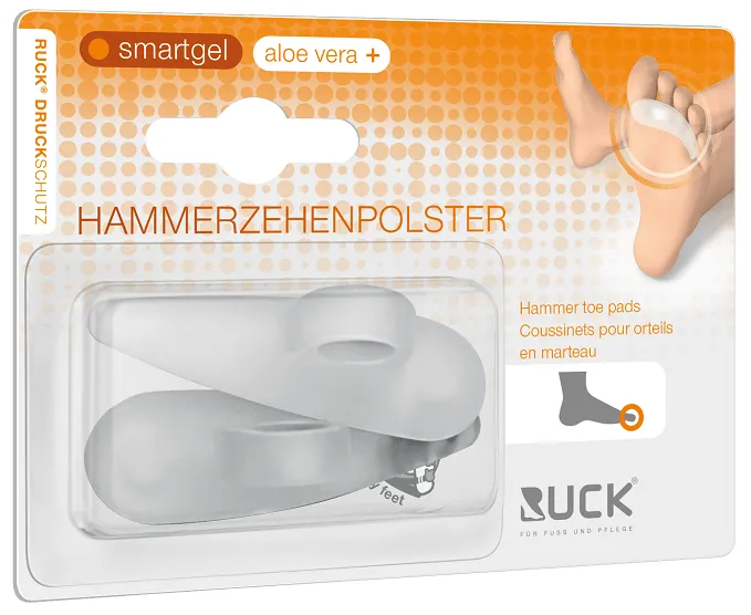 RUCK DRUCKSCHUTZ Hammerzehenpolster Smartgel aloe vera+ 2 Stück
