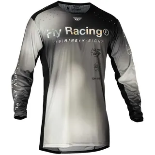Fly Racing Lite Legacy Se Langarm-trikot - Light Grey / Black - M