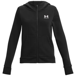 Under Armour Rival Fleece Kapuzenjacke Mädchen 001 - black/white XS