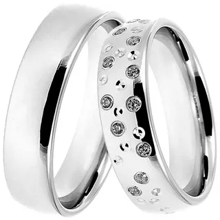 DOOSTI Trauring »Schmuck Geschenk Silber 925 Trauring Ehering Partnerring LIEBE«, Made in Germany - wahlweise mit oder ohne Zirkonia, 51424536-58 silberfarben ohne Zirkonia