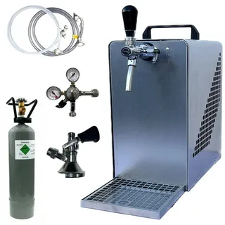 BieTal Bierzapfanlage Bierkühler Zapfanlage 30 Liter/h - SET Typ A Flach 2 Kg CO2