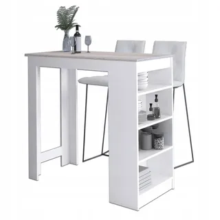 Akord Bartisch 115 x 103 x 50 cm Weiß/Sonoma Eiche