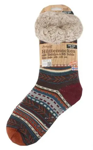 Antonio Kuschelige Hüttensocken im Norweger Design Gr. 35-42 - indiana Style