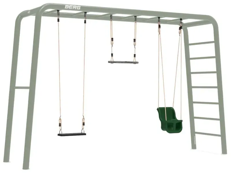 BERG PlayBase Large TL Grün inkl. Trapez, Baby- und Gummischaukelsitz
