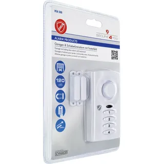 Schwaiger Garagen- und Schiebetürenalarm weiß, mit Tastenfeld