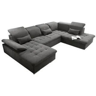 ed-lifestyle Wohnlandschaft Wayne U Sofa 3-teilig Holzwerkstoff/Nosag