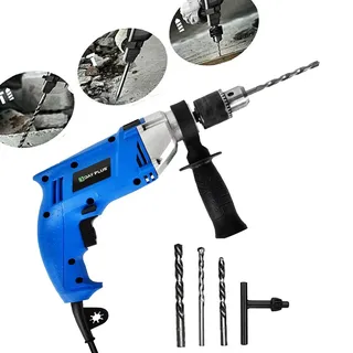 850w Bohrmaschine,Schlagbohrmaschine,mit drei Bohrer,3000 RPM, 2 Funktionen in 1 Hammer und Bohren,360 Grad verstellbarem Zusatzhandgriff