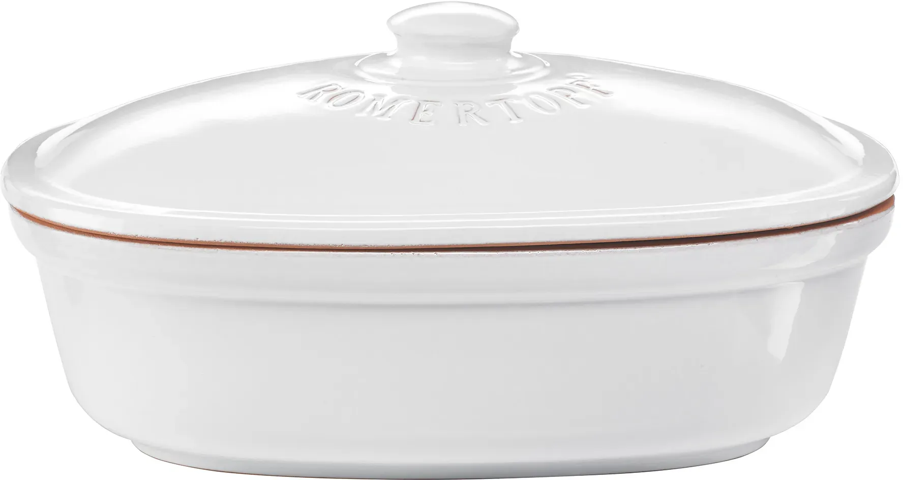 RÖMERTOPF Brottopf Brotkasten MEDIUM OVAL Weiß 29,5 cm