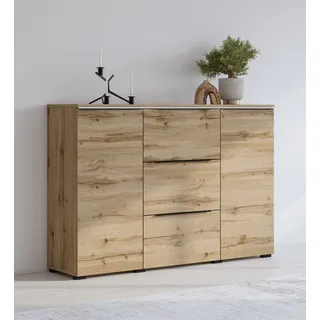 INOSIGN Sideboard »Tana, Breite 132 cm, moderne Kommode 3 SK,2 Trg«, Schubladenschrank,Anrichte mit viel Stauraum, Einlegeböden verstellbar
