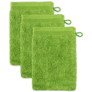 Waschhandschuh 15 x 20 cm peridot 3 St.