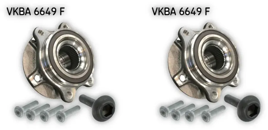 2x Radlagersatz Radnabe SKF VKBA 6649 F für Audi Porsche A7 Sportback A6 C7 A5