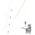 Katzenangel mit Maus, 5er Set, interaktives Katzenspielzeug, 106 cm lang, Beschäftigung Katzen & Kitten, bunt