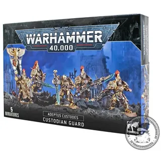 Games Workshop Warhammer 40k - Adeptus Custodes Custodian Guard, Schwarz