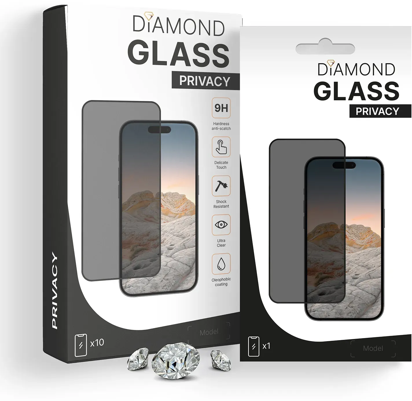PT line Diamond Glass Anti-Static mit Fingerprint für Google Pixel 9 Pro Fold (Privacy)