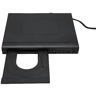 HD DVD Player, Schlanker DVD Player mit Fernbedienung, USB DVD Player mit Integriertem PAL NTSC, Kompatibel mit CD DA MP3 CD R CD RW, Heim CD Player mit Kabel füR TV