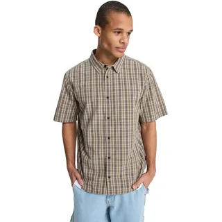 QUIKSILVER Kurzarmhemd kariert Beige XS
