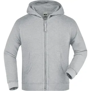 Kinder Kapuzen-Sweatjacke "JN059K" - M - grey heather