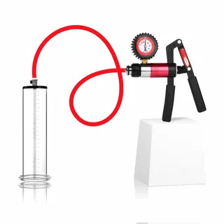 Penispumpe Penis Pumpe Sexspielzeug Penispumpen mit Druckmesser und Einstellrädern Manuelle Penis Pump mit Metallgriff Vakuumpumpe für den Mann Penisvergrößerungspumpe (64mm)