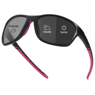 Myiaur Selbsttönende Fahrradbrille Damen Polarisiert Sportbrille mit UV-Schutz, Photochromatische Sonnenbrille für Radfahren, Laufen & Outdoor