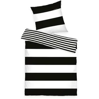 Renforcé schwarz 135 x 200 cm + 80 x 80 cm