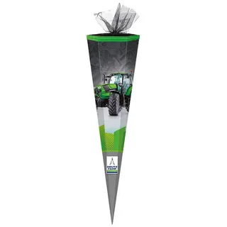Verpackungsmittel GmbH Schultüte mit Gravur / Zuckertüte / 85cm / eckig / "Deutz Traktor"