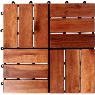 Mojawo - 1 Stück Akazien Holzfliese Schachbrettmuster-MAF1002-1-neu