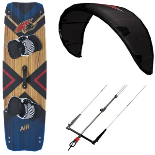 F2 Kite Ride V5 12qm, Kiteboard Air Wood 137cm, Control Bar 52cm