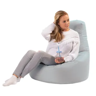 sunnypillow Gaming Sitzsack XXL mit Styropor Füllung Outdoor & Indoor für Kinder & Erwachsene Sitzsäcke Sitzkissen Bodenkissen viele Farben zur Auswahl Grau
