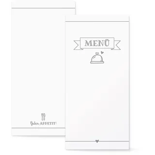 KuschelICH Menükarten blanko DIN lang Für Hochzeiten und andere Anlässe individuell gestaltba