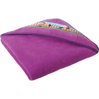 Erwin Müller Kinder-Kapuzenbadetuch, Kapuzenhandtuch Frottier - mit Pferdemotiv auf Bordüre, weich, hautfreundlich, 100% Baumwolle