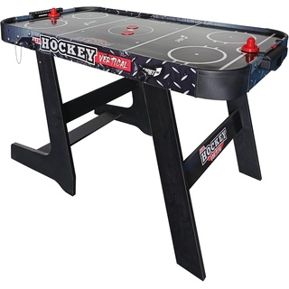 Sport1 Air Hockey Metal Vertikaler Klapptisch Air Mini mit Lüfter 12 V Platzsparender Air-Hockey-Tisch Maße 121 x 60 x 76 cm 2 Griffe und 2 Scheiben inkludiert mit integrierter Punktezähler.