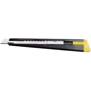 OLFA Cutter-Messer 180 Black, 9 mm Klinge, in schwarzer Metallausführung