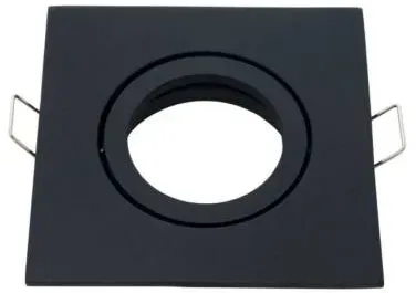 Einbaurahmen MR16 eckig schwenkbar 90mm Klickverschluss schwarz matt LC-Light E4459-7