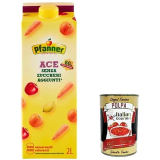 12x Pfanner ACE Fruchtsaft Ohne Zucker 2L+Polpa