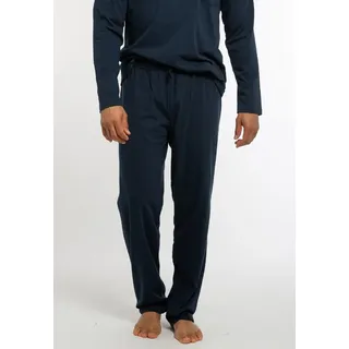 Ammann Schlafhose Organic Cotton - Mix & Match (1-tlg) Schlafanzug Hose Lang - Baumwolle - Schlafanzug zum selber mixen blau 4XL