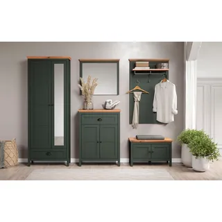 Home Affaire »Vienna«, (5 St.), Set bestehend aus: Schrank, Kommode, Schuhbank, Spiegel und Paneel