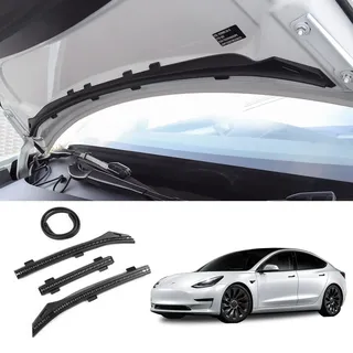 KUNIST Zubehör für Tesla Model 3, Wetterstreifen, Gummidichtung, Schutzstreifen für Tesla Model 3 2017–2023 (müssen die Werksteile zur Installation entfernt werden)