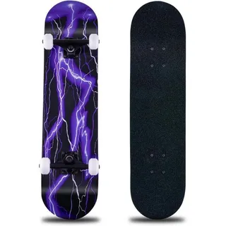 luxuskollektion Skateboard 31 x 8 Zoll 8-lagiges Ahornholz ABEC-11 Kugellager und 95A