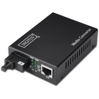 Digitus Medienkonverter Singlemode BiDi WDM Gigabit Ethernet Tx1310nm / Rx1550nm SC Buchse Bis zu 20km, Data Converter