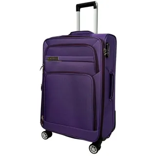 my travel bag 3090 Stoffkoffer 4-Rollen Trolley Koffer Reisekoffer Tasche Reisetasche Leicht Lila Handgepäck