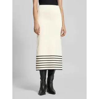 Midirock mit elastischem Bund, Offwhite, XS