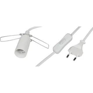 McShine - Lampenfassung | E14 mit Schalter und Eurostecker | die schnelle Art überall Licht zu bringen | ideal für z. B. Renovierungsarbeiten