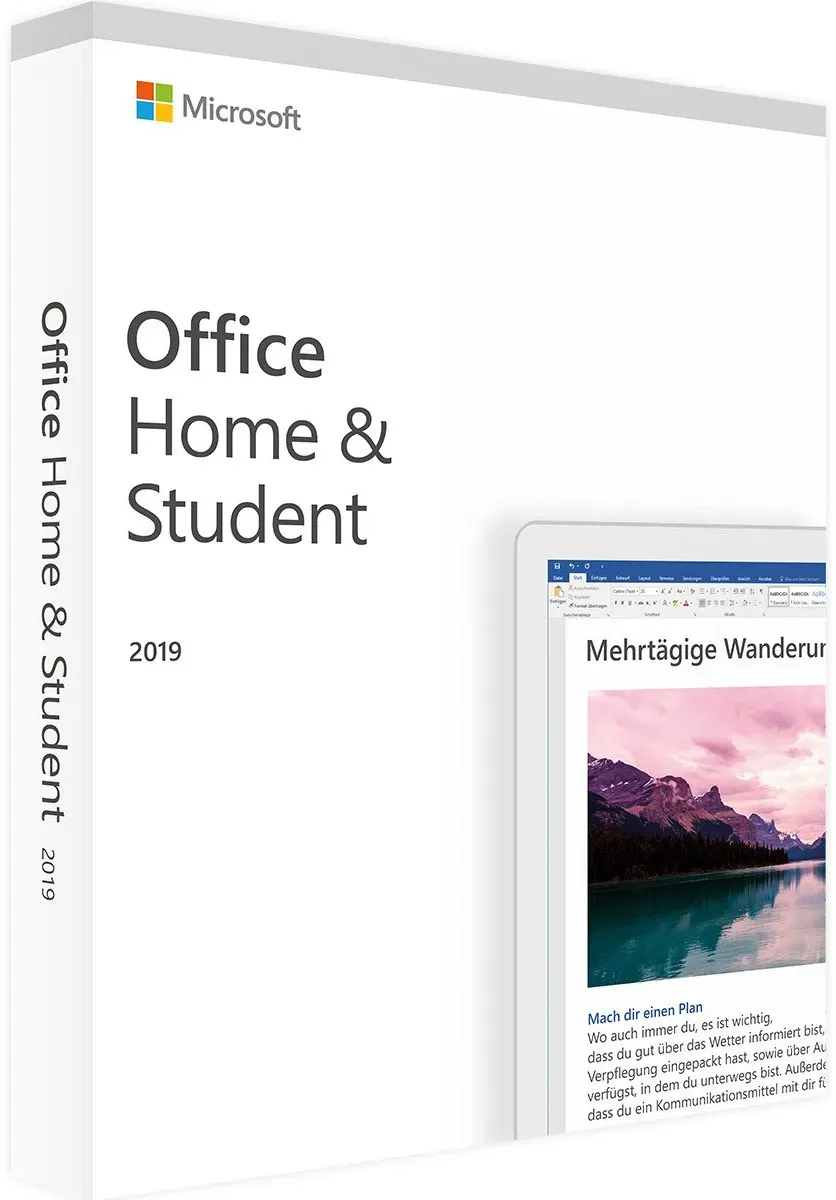 Microsoft Office 2019 Home and Student | Windows / Mac | Optional mit USB-Stick